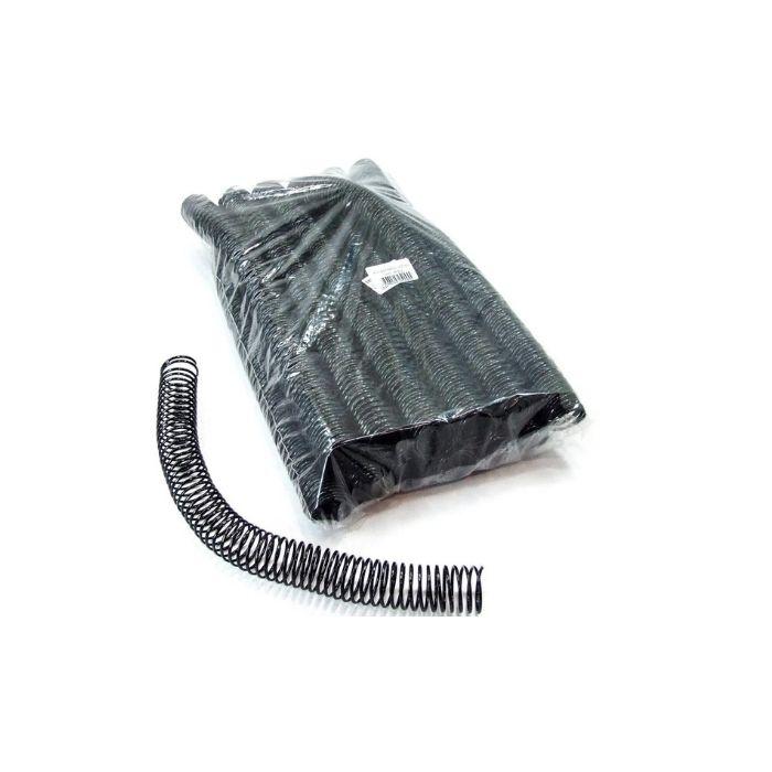 Espiral para Encaderna&ccedil;&atilde;o  1 Furo 23mm Plastyline PVC Preto