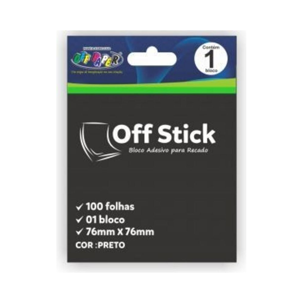 Bloco Adesivo Off Paper Preto 50 folhas 76mm x 76mm
