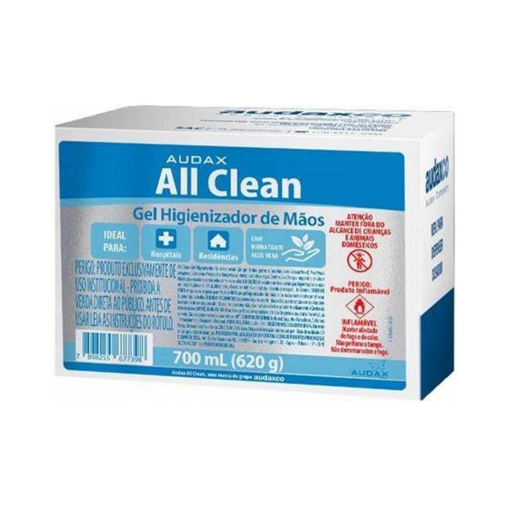 &Aacute;lcool Gel Refil 700ml Audax 70% com Aloe Vera