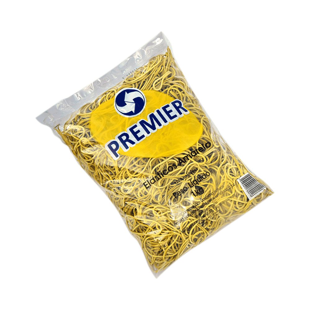 El&aacute;stico L&aacute;tex N&ordm; 18 1kg Premier Amarelo