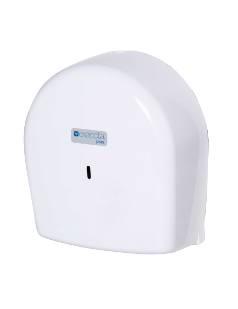 Dispenser Rol&atilde;o Branco Sustent&aacute;vel Exaccta Plus 300m - 600m