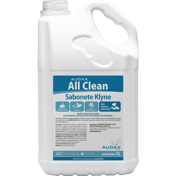 Sabonete L&iacute;quido 5 Litros Audax Klyne All Clean Perfumado