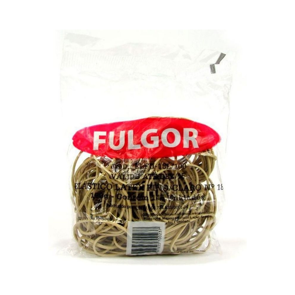 El&aacute;stico L&aacute;tex N&ordm; 18 500g Fulgor Amarelo 550 Unidades