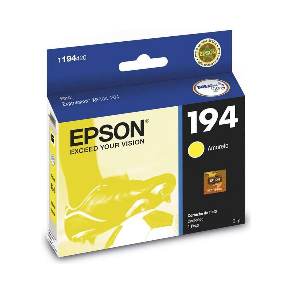 Cartucho 194 Epson Amarelo 3ml