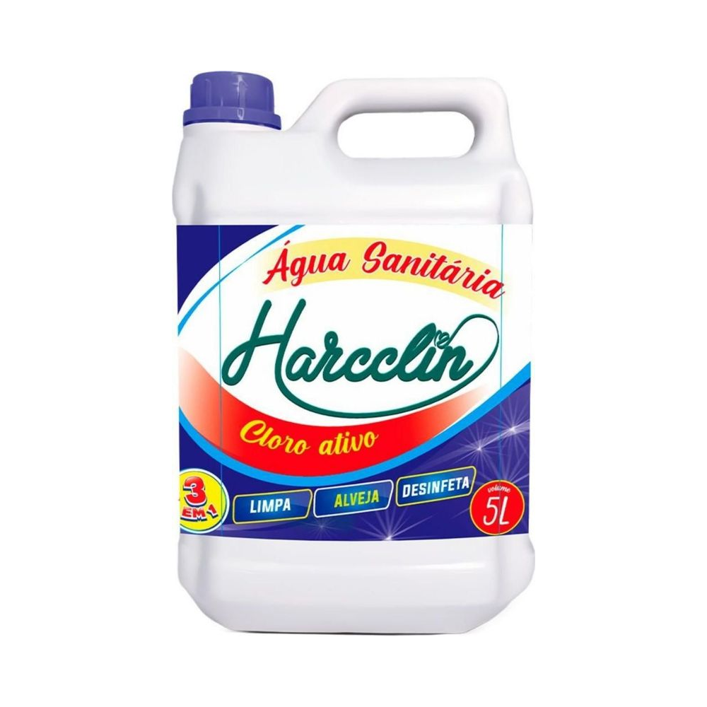 &Aacute;gua Sanit&aacute;ria Harcclin Cloro Ativo 5 litros