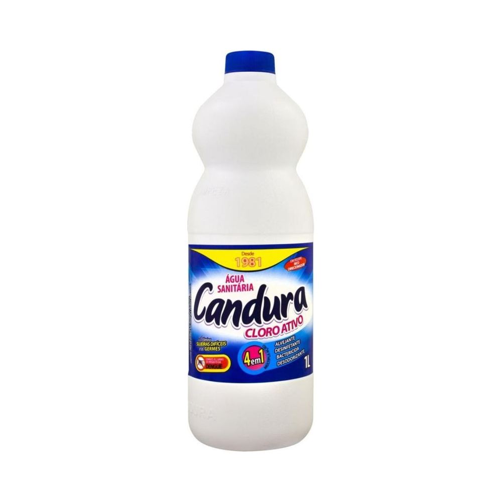 &Aacute;gua Sanit&aacute;ria 1L Candura Cloro Ativo