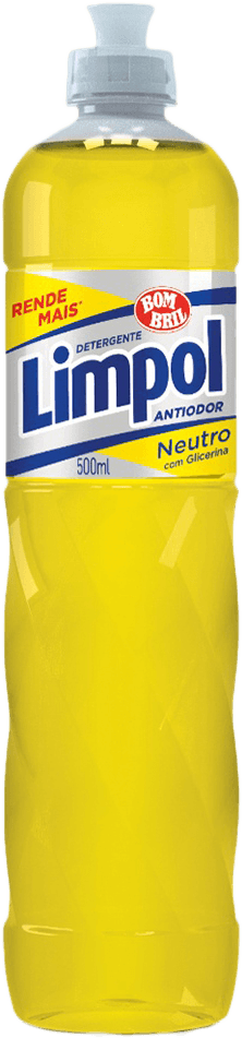 Detergente Lavalou&ccedil;as Limpol Neutro com Glicerina 500ml