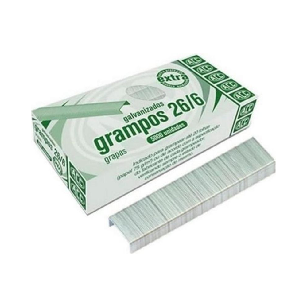 Grampos Galvanizados 26/6 ACC 1000 unidades