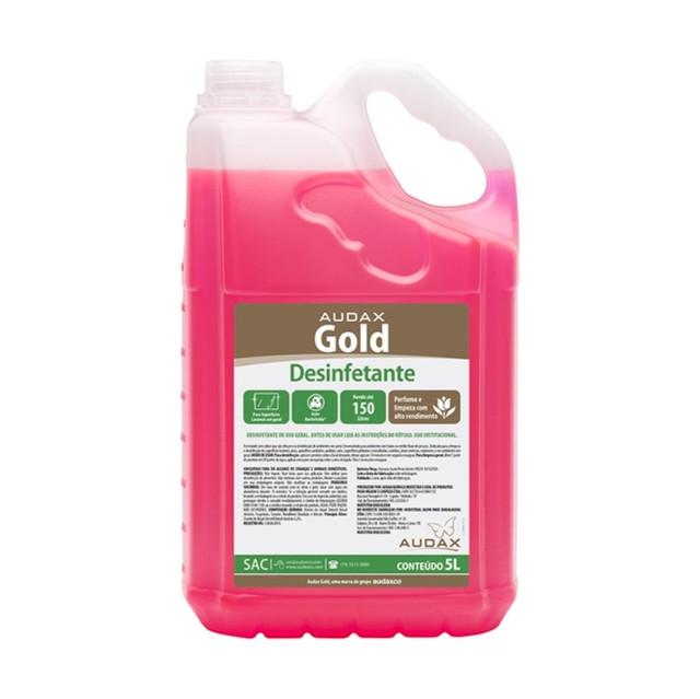 Desinfetante Concentrado Perfumado Audax Gold 5 litros Rosa