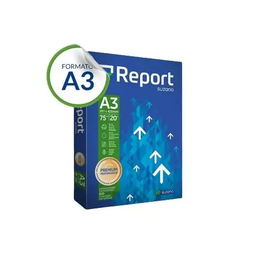Papel Sulfite A3 Report Branco 75g 500 Folhas