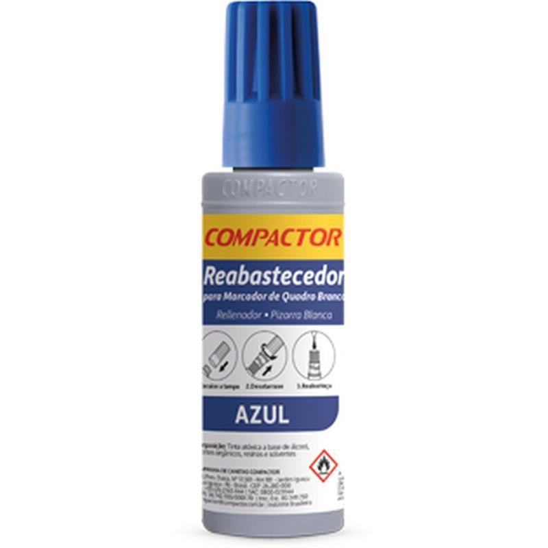 Tinta para Marcador de Quadro Branco  30ml Compactor Azul