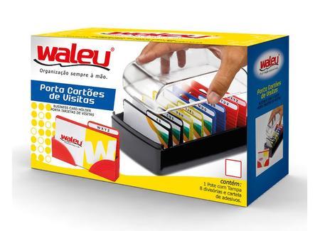 Porta Cart&otilde;es de Visita 8 divis&oacute;rias Waleu