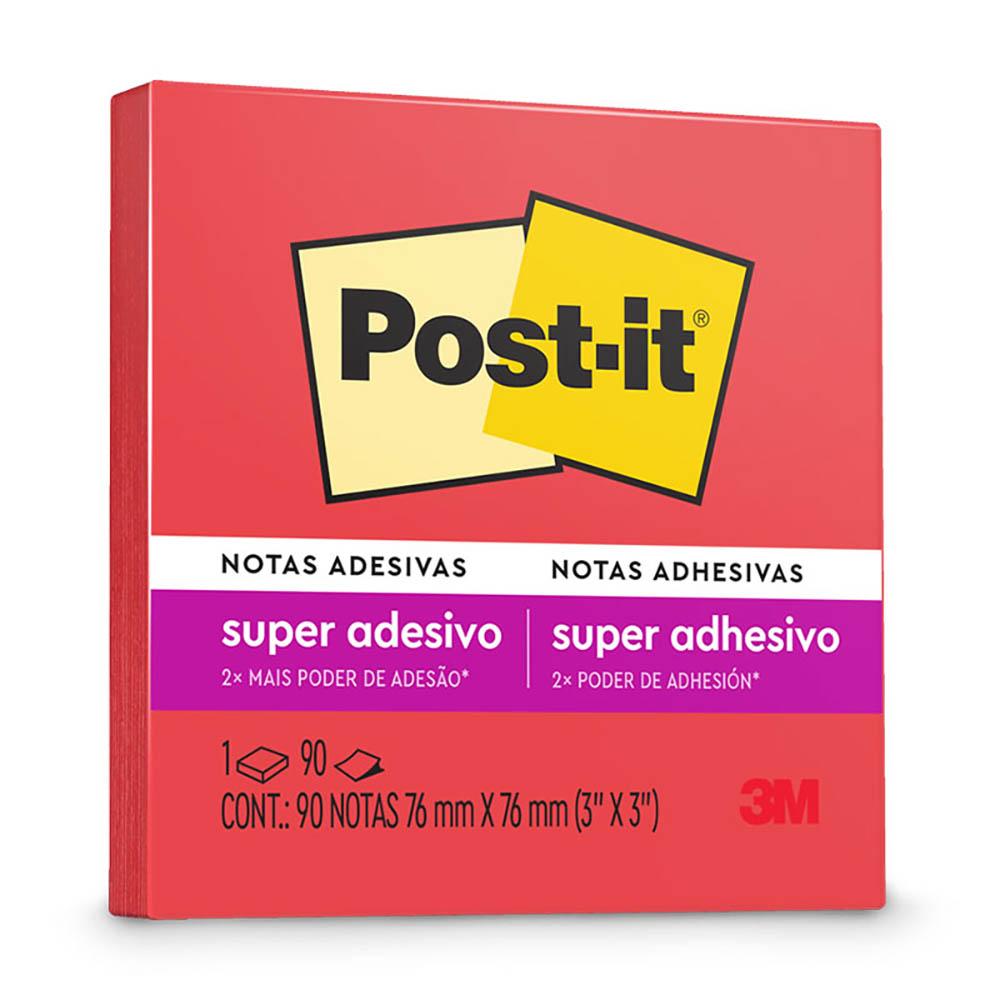 Notas Adesivas Super Adesivo Post-it 90 folhas 76mm x 76mm Telha