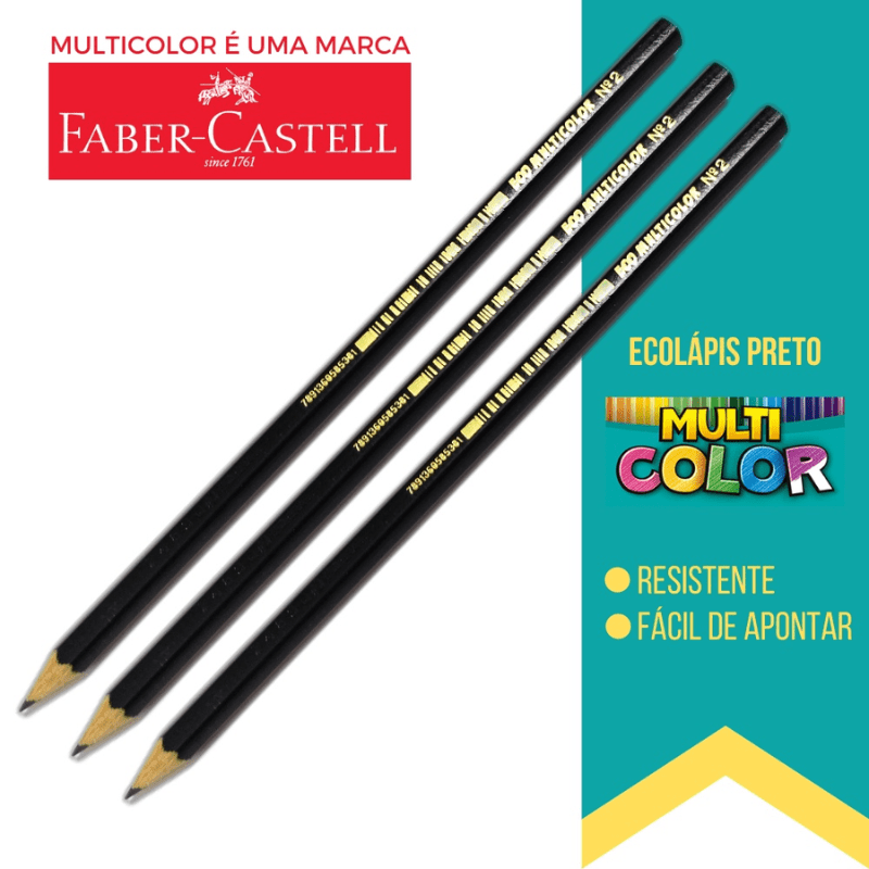 L&aacute;pis Grafite Multicolor Faber-Castell
