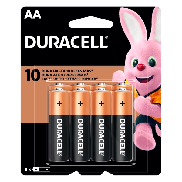 Pilha Alcalina AA Duracell 8 un
