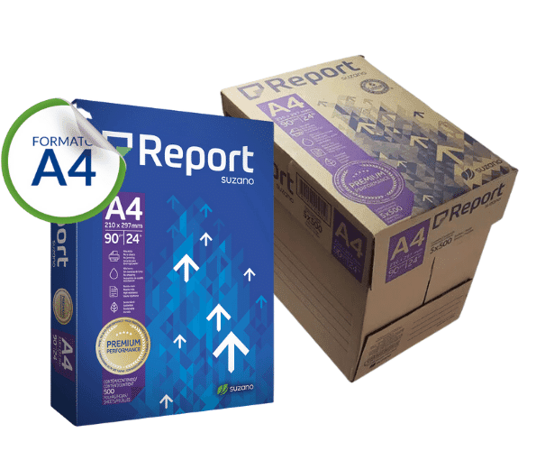 Papel Sulfite A4 Branco 90g/m&sup2; Caixa c/2500 Folhas Report Premium