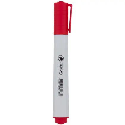 Marcador de Quadro Branco Ponta Redonda Vermelho BRW